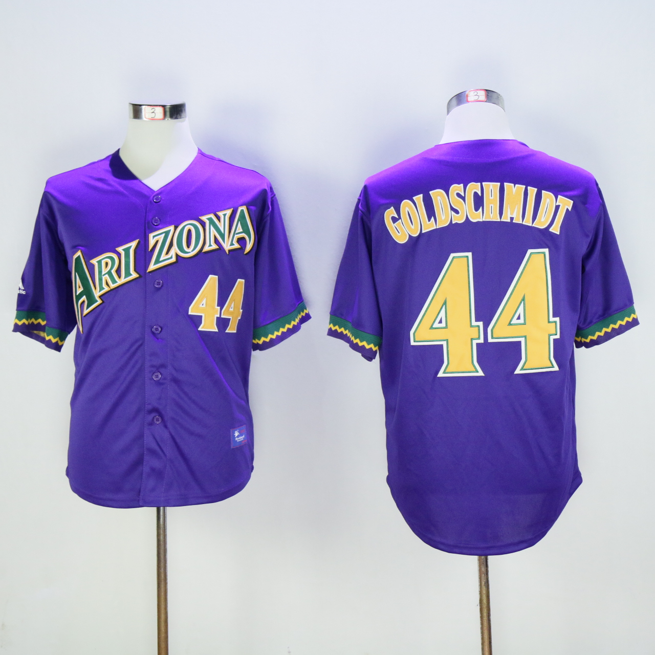 Men Arizona Diamondback 44 Goldschmidt Purple Throwback MLB Jerseys